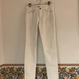 PAIGE Skyline Ankle Peg Jeans, Size 27, White